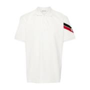 Moncler Klassisk Polo Tröja White, Herr