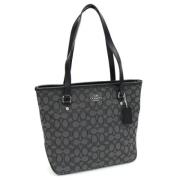 Coach Pre-owned Pre-owned Canvas axelremsvskor Black, Dam