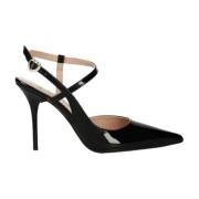 Love Moschino Snygga Sling Back Skor Black, Dam