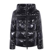 Herno Svart Gloss Dunjacka Cape Black, Dam