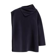 Fabiana Filippi Asymmetrisk Kompakt Tyg Cape Blue, Dam