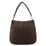 Gucci Vintage Pre-owned Canvas handvskor Brown, Dam