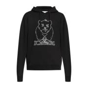 Iceberg Broderad Logga Huvtröja Sweater Black, Herr