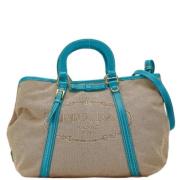 Prada Vintage Pre-owned Canvas prada-vskor Beige, Dam