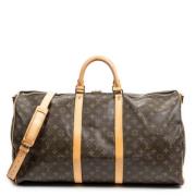 Louis Vuitton Vintage Pre-owned Belagd canvas handvskor Brown, Dam