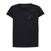 Zadig & Voltaire T-shirt Anya Black, Dam