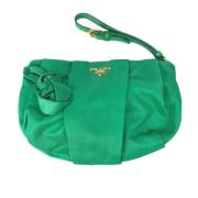 Prada Vintage Pre-owned Tyg prada-vskor Green, Dam