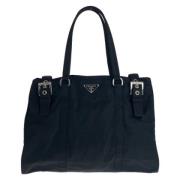 Prada Vintage Pre-owned Canvas prada-vskor Black, Dam