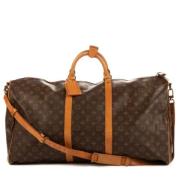 Louis Vuitton Vintage Pre-owned Belagd canvas handvskor Brown, Dam