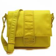 Fendi Vintage Pre-owned Nylon axelremsvskor Yellow, Herr