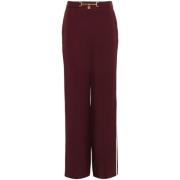 Elisabetta Franchi Bordeaux Röda Palazzo Byxor Red, Dam