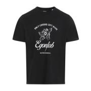 EgonLab Svart Förstörd Lovers T-shirt Black, Herr