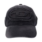 Diesel Bomullshatt med Oval-D Logo Black, Herr