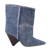 Isabel Marant Blå Denim Ankelboots Blue, Dam