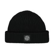 Stone Island Svart Beanie Mössa Vintermode Black, Herr