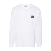 Stone Island Vita Tröjor för Män White, Herr