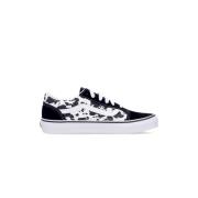 Vans Svart/Vit Låg Topp Sneakers Djurtryck Black, Herr