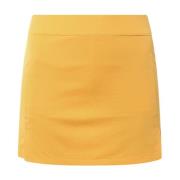 J.Lindeberg Tekniskt Tyg Midi Kjol med Shorts Detalj Yellow, Dam