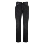 TotêMe Straight-Leg Jeans med Twisted Seam Black, Dam