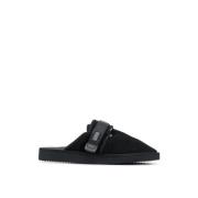 Suicoke Svarta Lädermules Sandaler Black, Dam