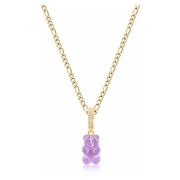 Nialaya Mens Purple Gummy Bear Necklace Yellow, Herr