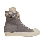 Rick Owens Denim Cargo High Top Sneaker Gray, Herr