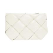 Bottega Veneta Vit Intrecciato Clutchväska White, Dam