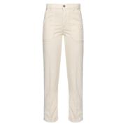 Pinko Sammet Chinos med Maxi Fickor White, Dam