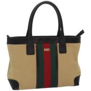 Gucci Vintage Pre-owned Canvas totevskor Beige, Dam