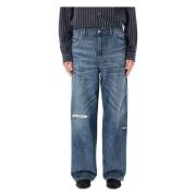 Our Legacy Vintage Rubber Wide-Leg Jeans Blue, Herr