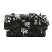 Chanel Vintage Pre-owned Canvas chanel-vskor Black, Dam