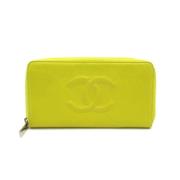 Chanel Vintage Pre-owned Laeder plnbcker Yellow, Dam