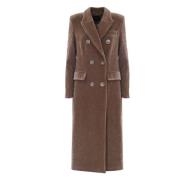 Kocca Vintage Style Double-Breasted Coat Brown, Dam