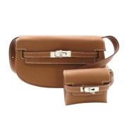 Hermès Vintage Pre-owned Laeder crossbodyvskor Brown, Dam