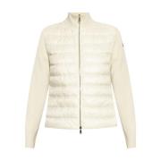 Moncler Vit Vadderad Quiltad Kappa White, Dam