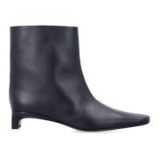 Loulou Studio Svarta Läder Ankelboots Black, Dam