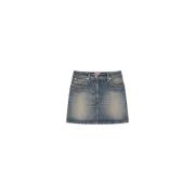 Kenzo Högmidjig denim minikjol Blue, Dam