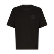 Dolce & Gabbana Avslappnad Bomull T-shirt Black, Herr