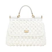 Dolce & Gabbana Stilren Tote Bag med Unik Design White, Dam