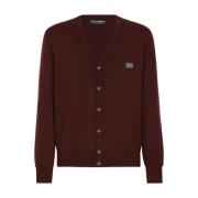 Dolce & Gabbana Stilren Cardigan med Unik Design Red, Herr