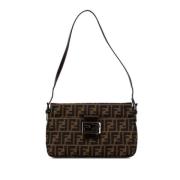 Fendi Vintage Pre-owned Canvas axelremsvskor Brown, Dam