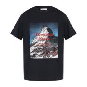 Moncler Tryckt T-shirt Black, Herr