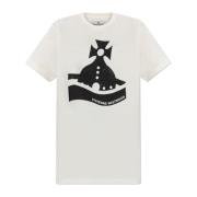 Vivienne Westwood T-shirt med logotyp White, Dam