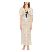 VERO MODA Beige Spetsknäppt Kofta Beige, Dam