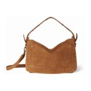 Jérôme Dreyfuss Vadderad läder crossbodyväska Brown, Dam