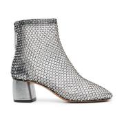 Forte Forte Svarta Mesh Klack Ankelboots Gray, Dam