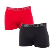 Cerruti 1881 Sömlösa Boxerspack i Svart-Röd Multicolor, Herr