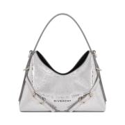 Givenchy Silver Nano Lamm Skinn Handväska Gray, Dam