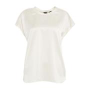 PINKO Silke Farida Crew Neck T-shirt White, Dam