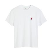 Ami Paris Ekologisk Bomull Monogram T-shirt White, Herr